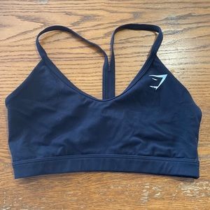 Gymshark v-neck black sports bra